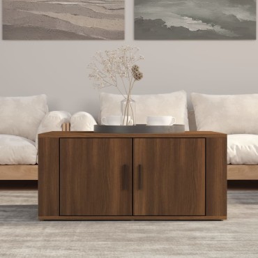vidaXL Τραπεζάκι Σαλονιού Καφέ Δρυς 80x50x36cm Επεξεργασμ. Ξύλο 1 τεμ.