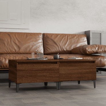 vidaXL Τραπεζάκια Σαλονιού 2 τεμ. Καφέ Δρυς 50x46x35cm Επεξ. Ξύλο