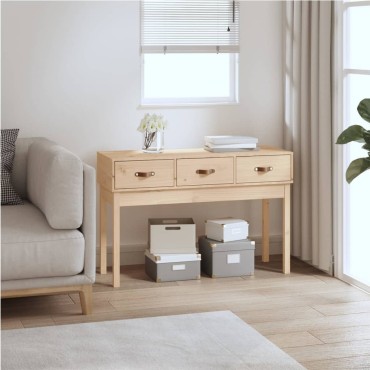 vidaXL Τραπέζι Κονσόλα 114x40x75cm από Μασίφ Ξύλο Πεύκου 1 τεμ.