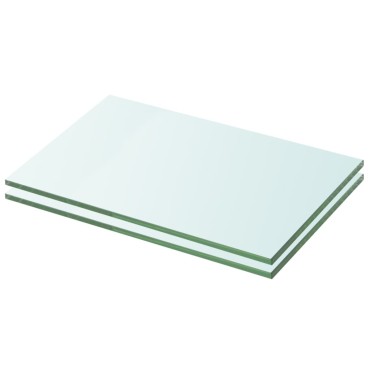 vidaXL Ράφια Πάνελ 2 τεμ. Διάφανα 20x25cm Γυάλινα