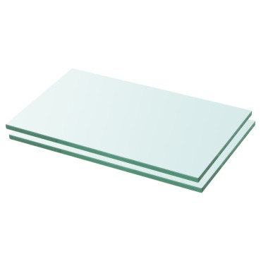 vidaXL Ράφια Πάνελ 2 τεμ. Διάφανα 30x12cm Γυάλινα