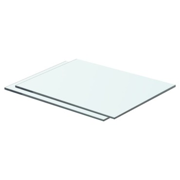 vidaXL Ράφια Πάνελ 2 τεμ. Διάφανα 40x25cm Γυάλινα