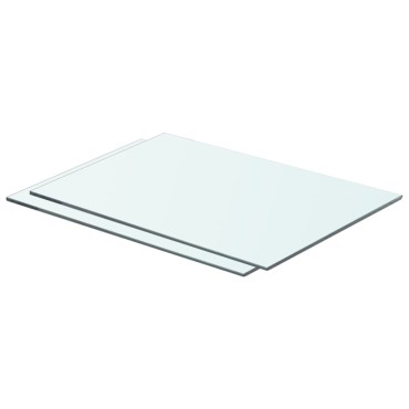 vidaXL Ράφια Πάνελ 2 τεμ. Διάφανα 50x30cm Γυάλινα