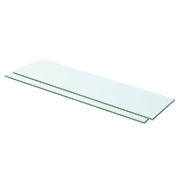 vidaXL Ράφια Πάνελ 2 τεμ. Διάφανα 60x12cm Γυάλινα