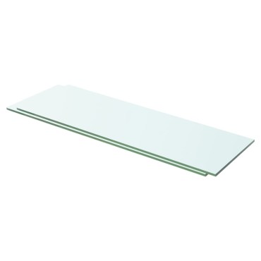 vidaXL Ράφια Πάνελ 2 τεμ. Διάφανα 60x15cm Γυάλινα