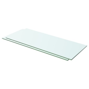 vidaXL Ράφια Πάνελ 2 τεμ. Διάφανα 60x20cm Γυάλινα