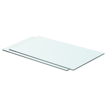 vidaXL Ράφια Πάνελ 2 τεμ. Διάφανα 60x30cm Γυάλινα