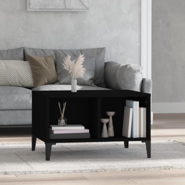 vidaXL Τραπεζάκι Σαλονιού Μαύρο 60x50x36,5cm από Επεξεργασμένο Ξύλο 1 τεμ.