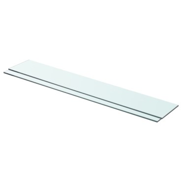 vidaXL Ράφια Πάνελ 2 τεμ. Διάφανα 80x12cm Γυάλινα