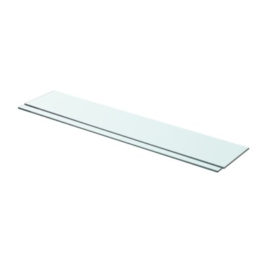 vidaXL Ράφια Πάνελ 2 τεμ. Διάφανα 80x15cm Γυάλινα