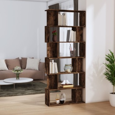 vidaXL Βιβλιοθήκη/Διαχωρ. Χώρου Καπνιστή Δρυς 80x24x192cm Επεξ. Ξύλο 1 τεμ.