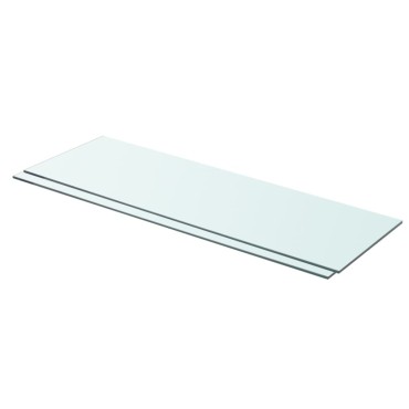 vidaXL Ράφια Πάνελ 2 τεμ. Διάφανα 80x25cm Γυάλινα