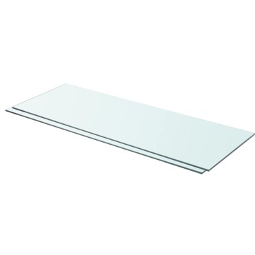 vidaXL Ράφια Πάνελ 2 τεμ. Διάφανα 80x30cm Γυάλινα