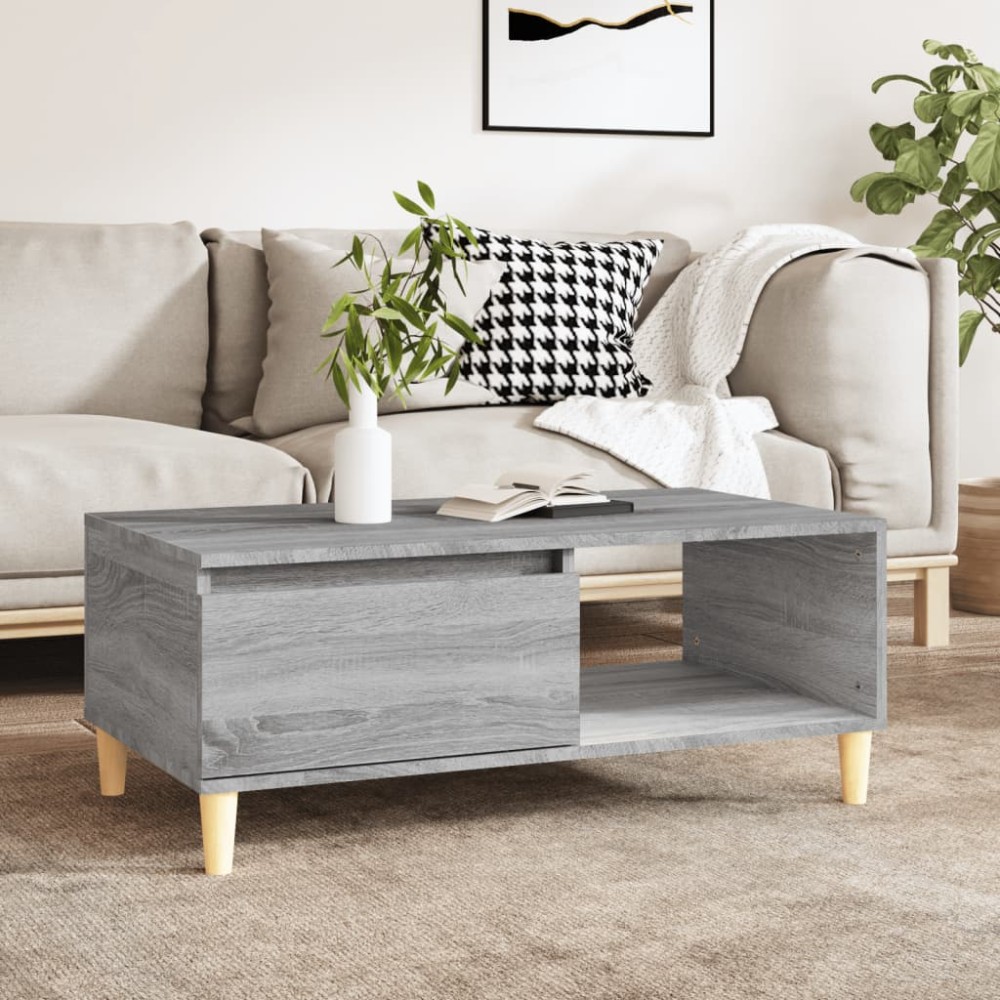 vidaXL Τραπεζάκι Σαλονιού Γκρι Sonoma 90x50x36,5cm Επεξεργασμένο Ξύλο 1 τεμ.
