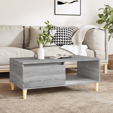 vidaXL Τραπεζάκι Σαλονιού Γκρι Sonoma 90x50x36,5cm Επεξεργασμένο Ξύλο 1 τεμ.