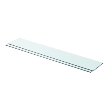 vidaXL Ράφια Πάνελ 2 τεμ. Διάφανα 90x15cm Γυάλινα