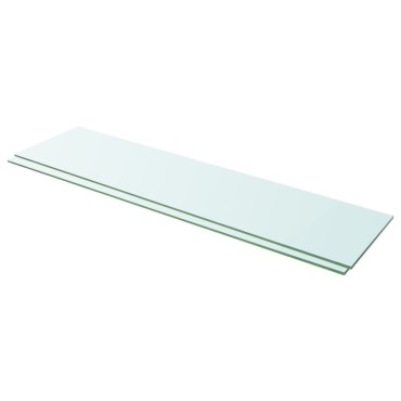 vidaXL Ράφια Πάνελ 2 τεμ. Διάφανα 100x25cm Γυάλινα