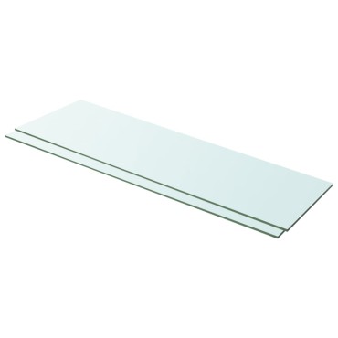 vidaXL Ράφια Πάνελ 2 τεμ. Διάφανα 100x30cm Γυάλινα