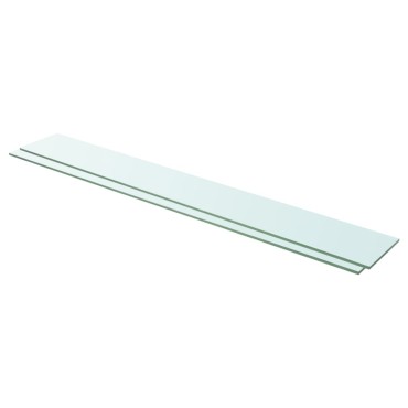 vidaXL Ράφια Πάνελ 2 τεμ. Διάφανα 110x15cm Γυάλινα