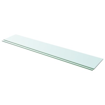 vidaXL Ράφια Πάνελ 2 τεμ. Διάφανα 110x20cm Γυάλινα