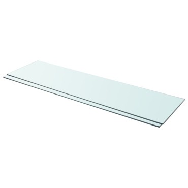 vidaXL Ράφια Πάνελ 2 τεμ. Διάφανα 110x30cm Γυάλινα