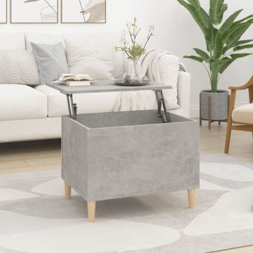 vidaXL Τραπεζάκι Σαλονιού Γκρι Σκυρ. 60x44,5x45cm Επεξεργ. Ξύλο 1 τεμ.