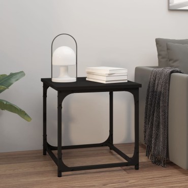 vidaXL Βοηθητικό Τραπέζι Μαύρο 40x40x40cm από Επεξεργασμένο Ξύλο