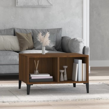 vidaXL Τραπεζάκι Σαλονιού Καφέ Δρυς 60x50x36,5cm Επεξεργασμένο Ξύλο 1 τεμ.