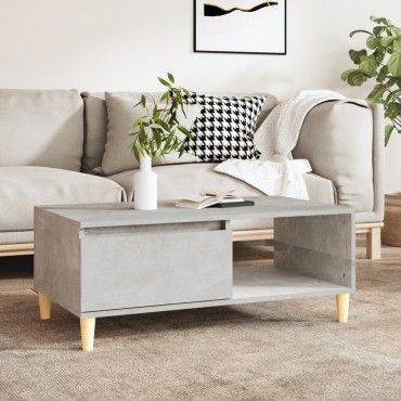 vidaXL Τραπεζάκι Σαλονιού Γκρι Σκυρ. 90x50x36,5cm Επεξεργ. Ξύλο 1 τεμ.
