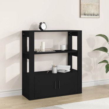 vidaXL Ντουλάπι Μαύρο 80x30x90cm από Επεξεργασμένο Ξύλο 1 τεμ.