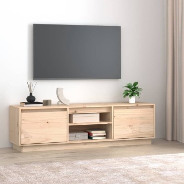 vidaXL Έπιπλο Τηλεόρασης 140x35x40cm από Μασίφ Ξύλο Πεύκου
