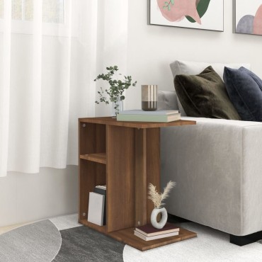 vidaXL Βοηθητικό Τραπέζι Καφέ Δρυς 50x30x50cm Επεξεργασμένο Ξύλο 1 τεμ.