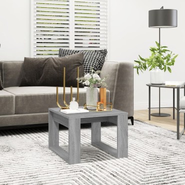 vidaXL Βοηθητικό Τραπέζι Γκρι Sonoma 50x50x35cm Επεξεργασμένο Ξύλο
