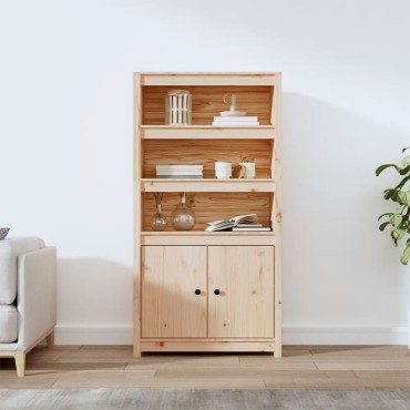 vidaXL Ντουλάπι Ψηλό 80x35x154cm από Μασίφ Ξύλο Πεύκου 1 τεμ.