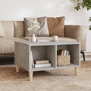 vidaXL Τραπεζάκι Σαλονιού Γκρι Σκυρ. 60x50x36,5cm Επεξεργ. Ξύλο 1 τεμ.