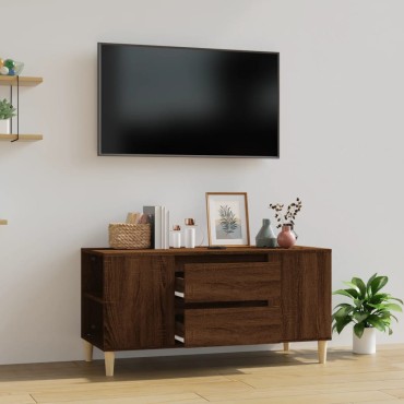 vidaXL Έπιπλο Τηλεόρασης Καφέ Δρυς 102x44,5x50cm Επεξεργασμένο Ξύλο