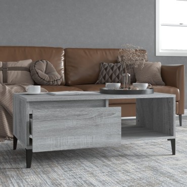 vidaXL Τραπεζάκι Σαλονιού Γκρι Sonoma 90x50x36,5cm Επεξεργασμένο Ξύλο 1 τεμ.