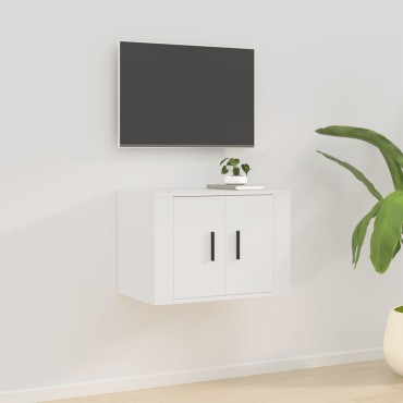 vidaXL Έπιπλο Τηλεόρασης Επιτοίχιο Λευκό 57x34,5x40cm