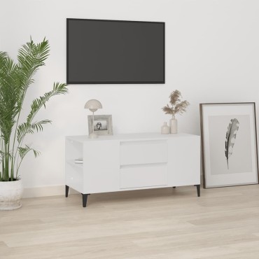 vidaXL Έπιπλο Τηλεόρασης Λευκό 102x44,5x50cm Επεξεργασμένο Ξύλο