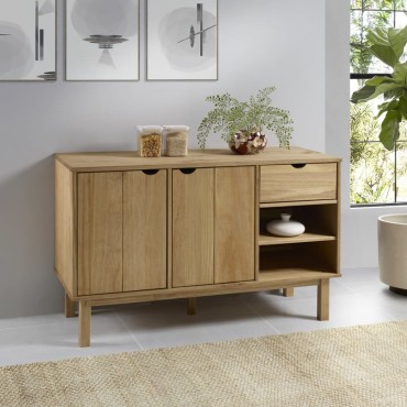 vidaXL Ντουλάπι OTTA 114x43x73,5cm από Μασίφ Ξύλο Πεύκου 1 τεμ.