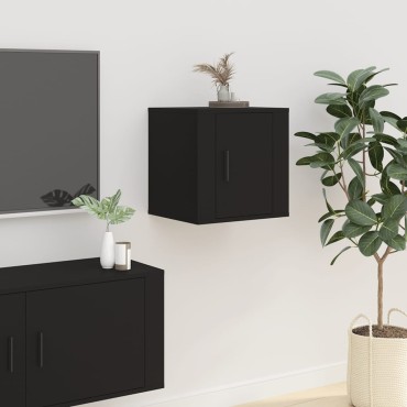 vidaXL Έπιπλο Τηλεόρασης Επιτοίχιο Μαύρο 40x34,5x40cm