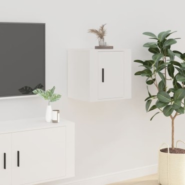 vidaXL Έπιπλο Τηλεόρασης Επιτοίχιο Λευκό 40x34,5x40cm