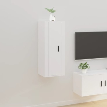 vidaXL Έπιπλο Τηλεόρασης Επιτοίχιο Λευκό 40x34,5x100cm