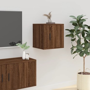 vidaXL Έπιπλο Τηλεόρασης Επιτοίχιο Καφέ Δρυς 40x34,5x40cm