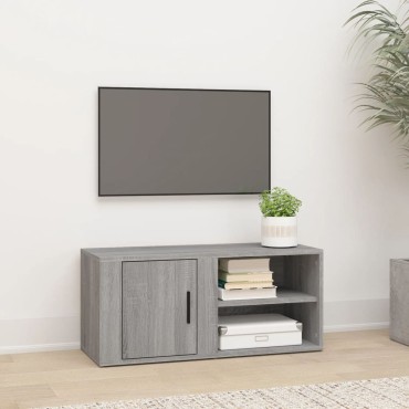 vidaXL Έπιπλο Τηλεόρασης Γκρι Sonoma 80x31,5x36cm από Επεξεργ. Ξύλο