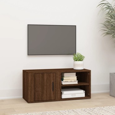 vidaXL Έπιπλο Τηλεόρασης Καφέ Δρυς 80x31,5x36cm Επεξεργασμένο Ξύλο