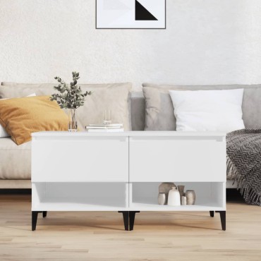 vidaXL Βοηθητικά Τραπέζια 2 τεμ. Λευκά 50x46x50cm Επεξεργασμένο Ξύλο