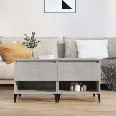 vidaXL Βοηθητικά Τραπέζια 2 τεμ. Γκρι Σκυροδ. 50x46x50cm Επεξ. Ξύλο