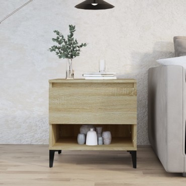 vidaXL Βοηθητικό Τραπέζι Sonoma Δρυς 50x46x50cm Επεξεργασμένο Ξύλο 1 τεμ.