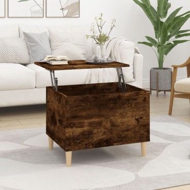 vidaXL Τραπεζάκι Σαλονιού Καπνιστή Δρυς 60x44,5x45cm Επεξ. Ξύλο 1 τεμ.